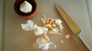garlic cloves for Miso Chicken